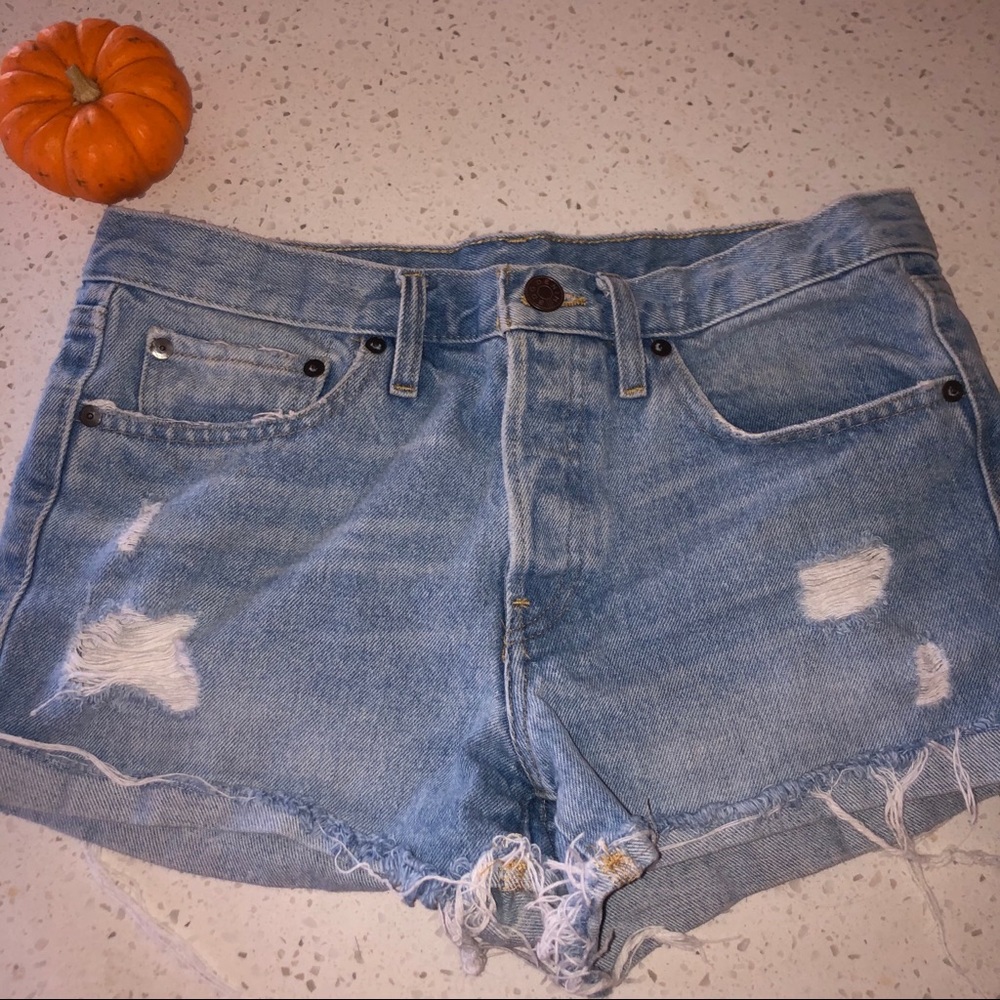 UO Distressed Jean Shorts